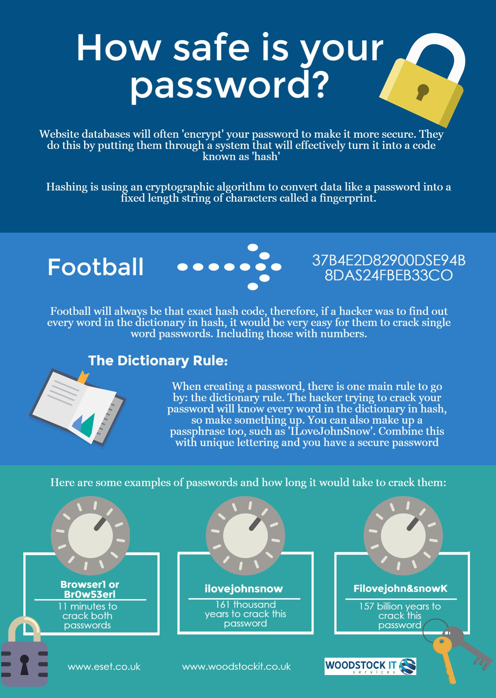 How safe is your password infographic